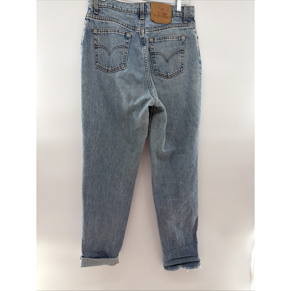 Levis 612 Slim Fit Jeans Mens 31x33 Light Wash Straight Denim Distressed Cuffed